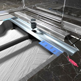 Душевой лоток TIMO Drain Protect 900 с вставкой DG20, сатин (DP20900-DG20900)