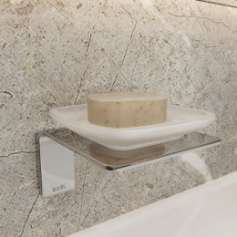 Мыльница матовое стекло сплав металлов хром IDDIS Slide (SLISCG0i42)