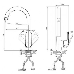 Смеситель для кухни DK Venice.Gondola (DA1022401)