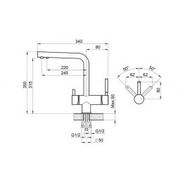 Смеситель для кухни GRANULA (2305, АРКТИК (БЕЛЫЙ))