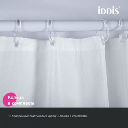 Штора для ванной IDDIS 200x180 см, Полиэстер (BD03P18i11)