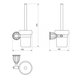 Ерш для туалета RUSH Socotra (ST12710)