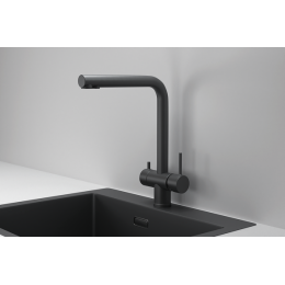 Смеситель для кухни GRANULA (7011, ЧЕРНЫЙ МАТОВЫЙ)