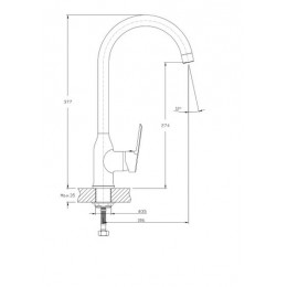 Смеситель для кухонной мойки RUSH Victoria (VI7135-23)
