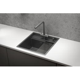 Кухонная мойка GRANULA (5051, ГРАФИТ МАТОВЫЙ)