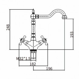 Смеситель для кухни FASHUN бронза (A4019-4)