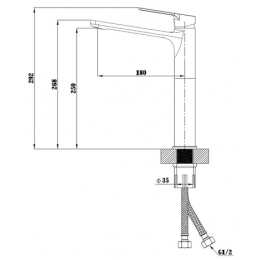 Смеситель для раковины ESKO Saint-Petersburg (SPb 25)