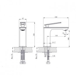 Смеситель для раковины RUSH Palm (PL2530-11)