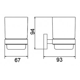 Стакан для зубных щеток Timo Selene (12033/03) черный