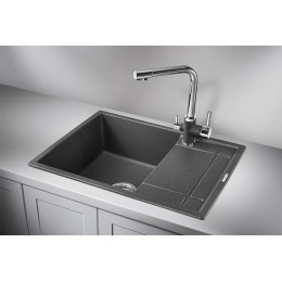 Кухонная мойка GRANULA (6501, ГРАФИТ)