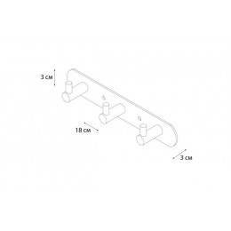 Планка FIXSEN Hotel 3 крючка (FX-31005-3)