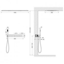Душевая система встроенная с термостатом Timo Petruma золото матовое (SX-5329/17SM)