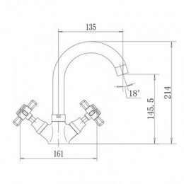 Смеситель для умывальника FASHUN хром (A1324)