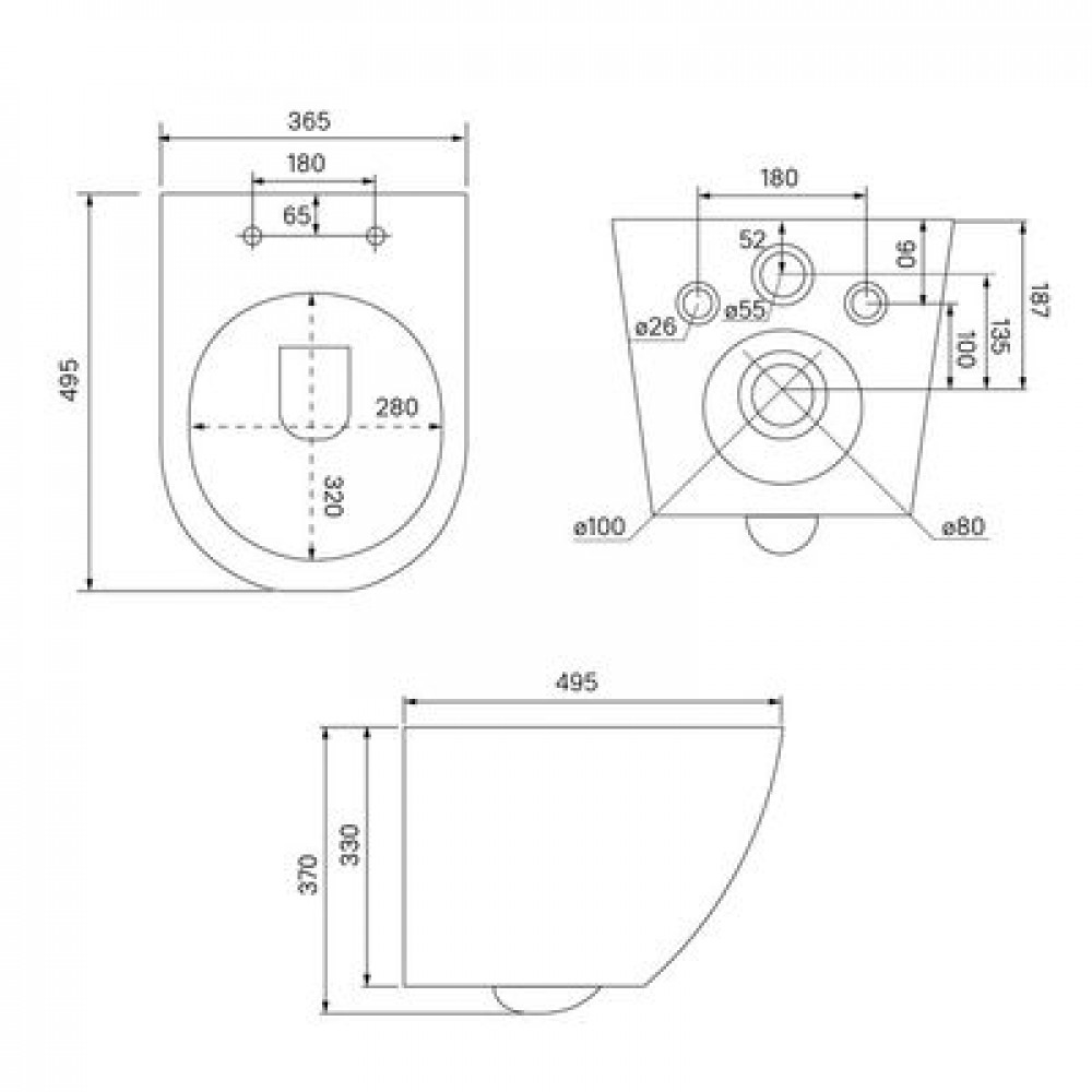 Комплект 3в1: подвесной унитаз, инсталляция и клавиша смыва IDDIS Basic (BASB010i73)
