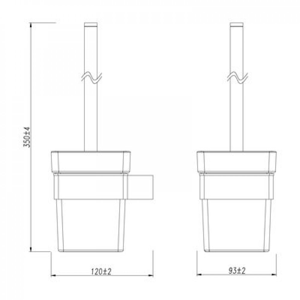 Ёршик для унитаза Lemark SMOOTH LINE с держателем, графит (9766021)
