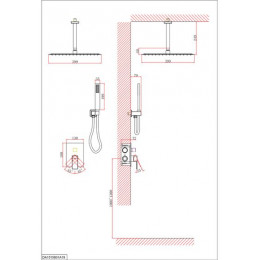 Душевая система D&K встраиваемая Bayern.Liszt (DA1515801A19)