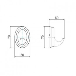 Крючок FASHUN хром (A1505-1)