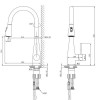 Смеситель Lemark Expert для кухни с выдвижным поворотным изливом (LM5084S)