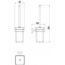 Щетка для туалета Timo Selene (17061/17) золото матовое