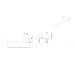 Смеситель для ванны RUSH Melos с длинным поворотным изливом (SUS1101-51)
