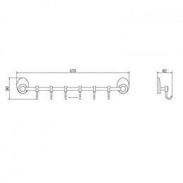 Вешалка FASHUN хром (A1615-6)