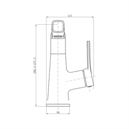 Смеситель для кухни/умывальника FASHUN с изменяемой высотой излива и выдвижной лейкой чёрный (A4018-7)