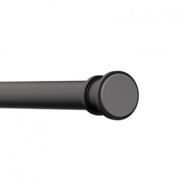 Карниз для ванной комнаты, 110-200 см, черный матовый, Elegante, IDDIS, (RSB0120i14)