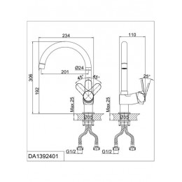 Смеситель для кухни D&K Rhein Marx (DA1392401)