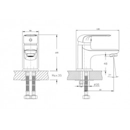 Смеситель для раковины RUSH Fiji (FI1835-11)