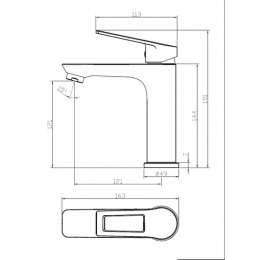 Смеситель ESKO "Hong Kong" для раковины, без дон/кл (HK26)