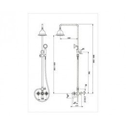 Душевая система Timo Nelson 3-х режимная (SX-1190 chrome)