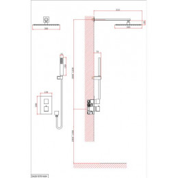 Душевая система D&K встраиваемая термостатическая Bayern.Liszt (DA2515701A04)