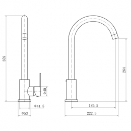 Смеситель для кухни FASHUN темно-серый фактурный (A54001N-38)