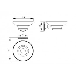 Мыльница стекло Timo Nelson (150021/00)