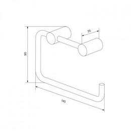 Держатель для туалетной бумаги IDDIS Petite без крышки, сплав металлов, черный матовый (PETBL00i43)