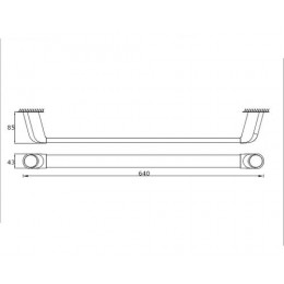 Полотенцедержатель 60 см RUSH Flores (FL08531A)