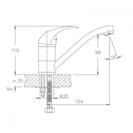 Смеситель для кухни Haiba (HB4515)