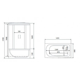 Душевая кабина Timo eco 148*80*218  (TE-0750)