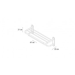 Полка для полотенец FIXSEN черная 66 см Hotel  (FX-31015B)