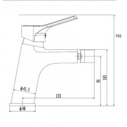 Смеситель ESKO "Eiger" для биде (EG 45)