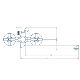 Смеситель для ванны и душа ESKO (CN 31)