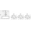 Душевая кабина Timo Comfort Fabric Glass 150*150*220  (T-8855F)