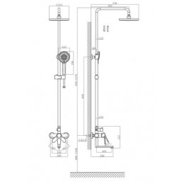 Душевая система, хром, D&K Bayern.München (DA1563701B18)