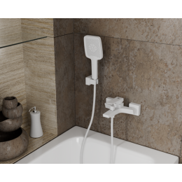 Смеситель для ванны с коротким изливом RUSH Thira (TR3635-44White)