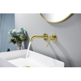 Смеситель для раковины встроенный Timo Saona золото матовое (2372/17SM)