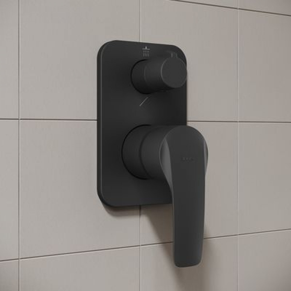 Душевая система IDDIS Optima Home с тропическим и ручным душем, матовый черный (OPHBL02i67)