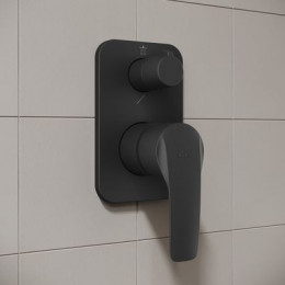 Душевая система IDDIS Optima Home с тропическим и ручным душем, матовый черный (OPHBL02i67)