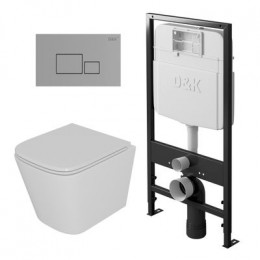Комплект DK DS1431606 унитаз DT1436016, инсталляция DI8055119, клавиша смыва DB1519001