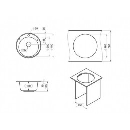 Кухонная мойка GRANULA Standart (4802, БЕЛЫЙ)