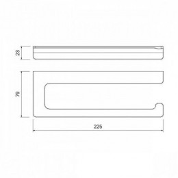 Держатель для туалетной бумаги без крышки IDDIS Slide сплав металлов (SLIBS00i43)